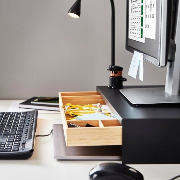 IKEA ELLOVEN Monitor Stand With Drawer Anthracite BLACK (004.851.01) - Picture 7 of 12